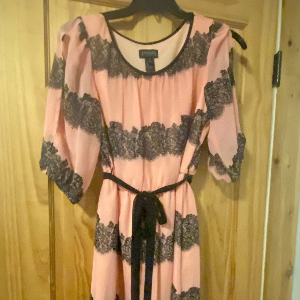 Womens peach chiffon dress